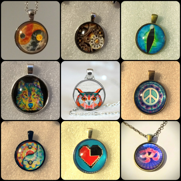 NECKLACES - 4 for $20 - random - cabochon retro - Picture 4 of 10